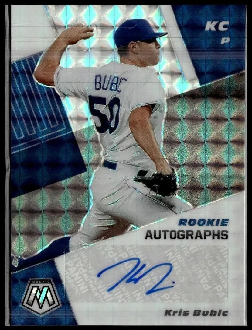 Kris Bubic 2021 Panini Mosaic Rookie Auto Baseball