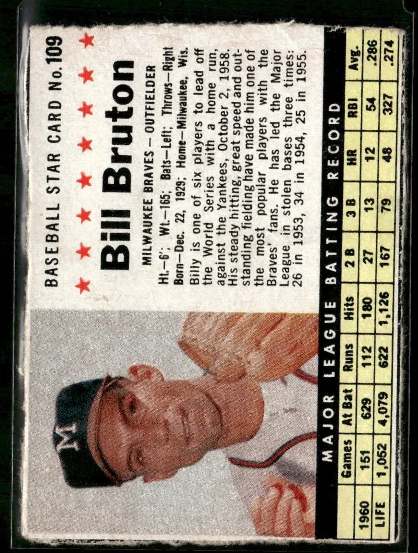 1961 Bill Bruton [Hand Cut] #109