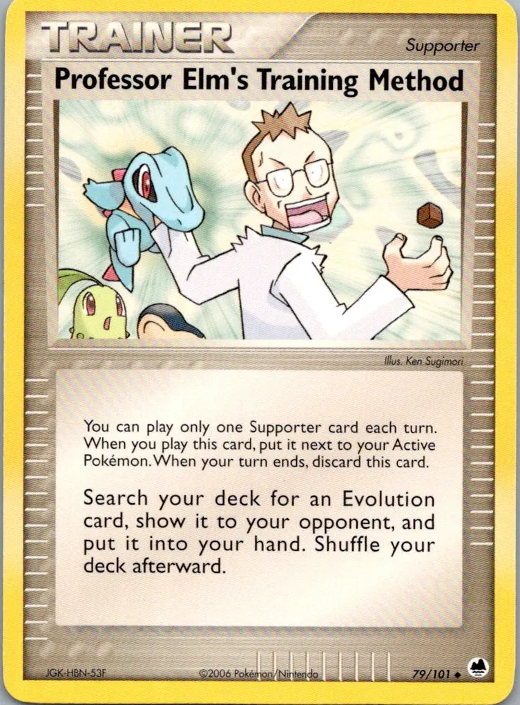 Professor Elm's Training Method 2006 Pokemon EX Dragon Frontiers
