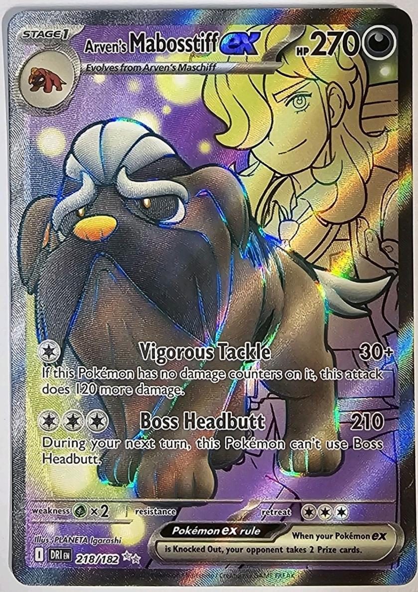 Arven's Mabosstiff EX 2025 Pokemon Scarlet & Violet Destined Rivals