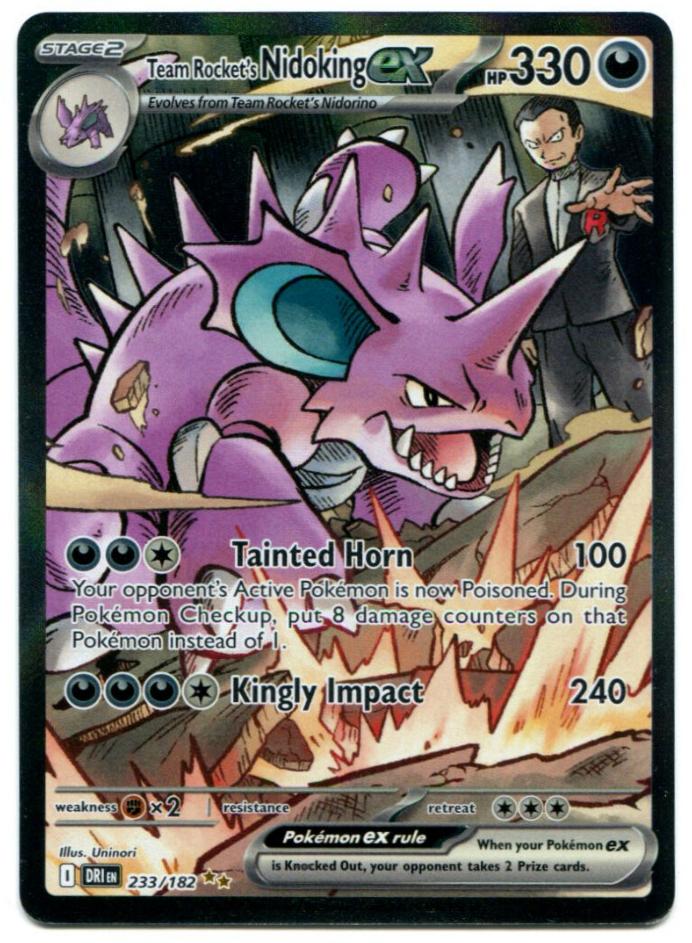 Team Rocket's Nidoking EX 2025 Pokemon Scarlet & Violet Destined Rivals