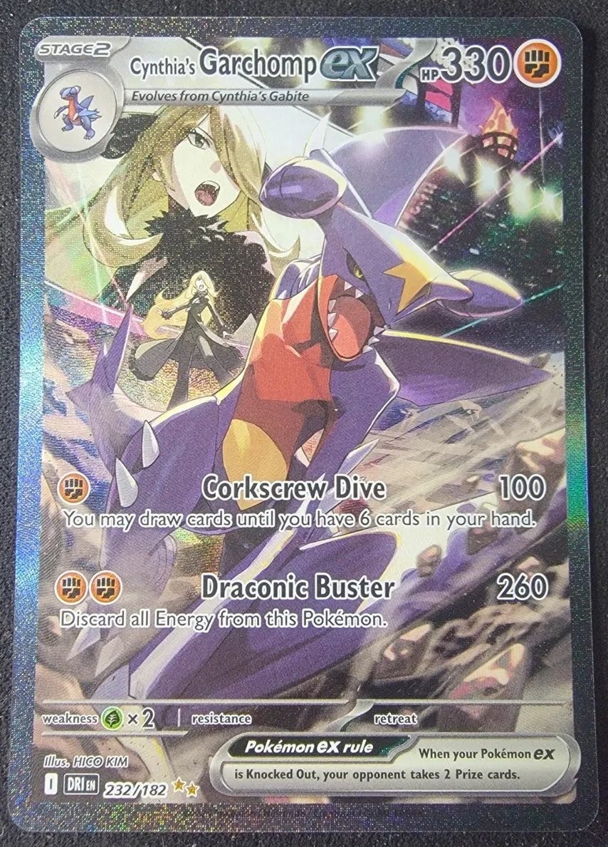 2025 Pokemon Illustration Rare #232 Cynthia / Garchomp front