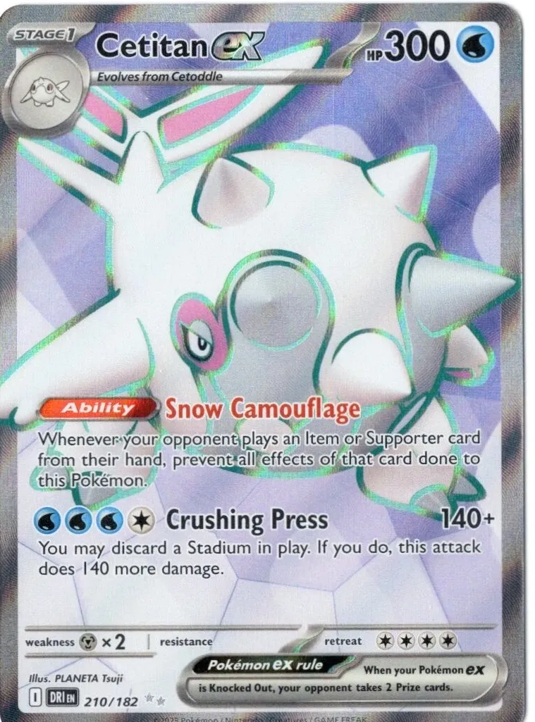 Cetitan EX 2025 Pokemon Scarlet & Violet Destined Rivals