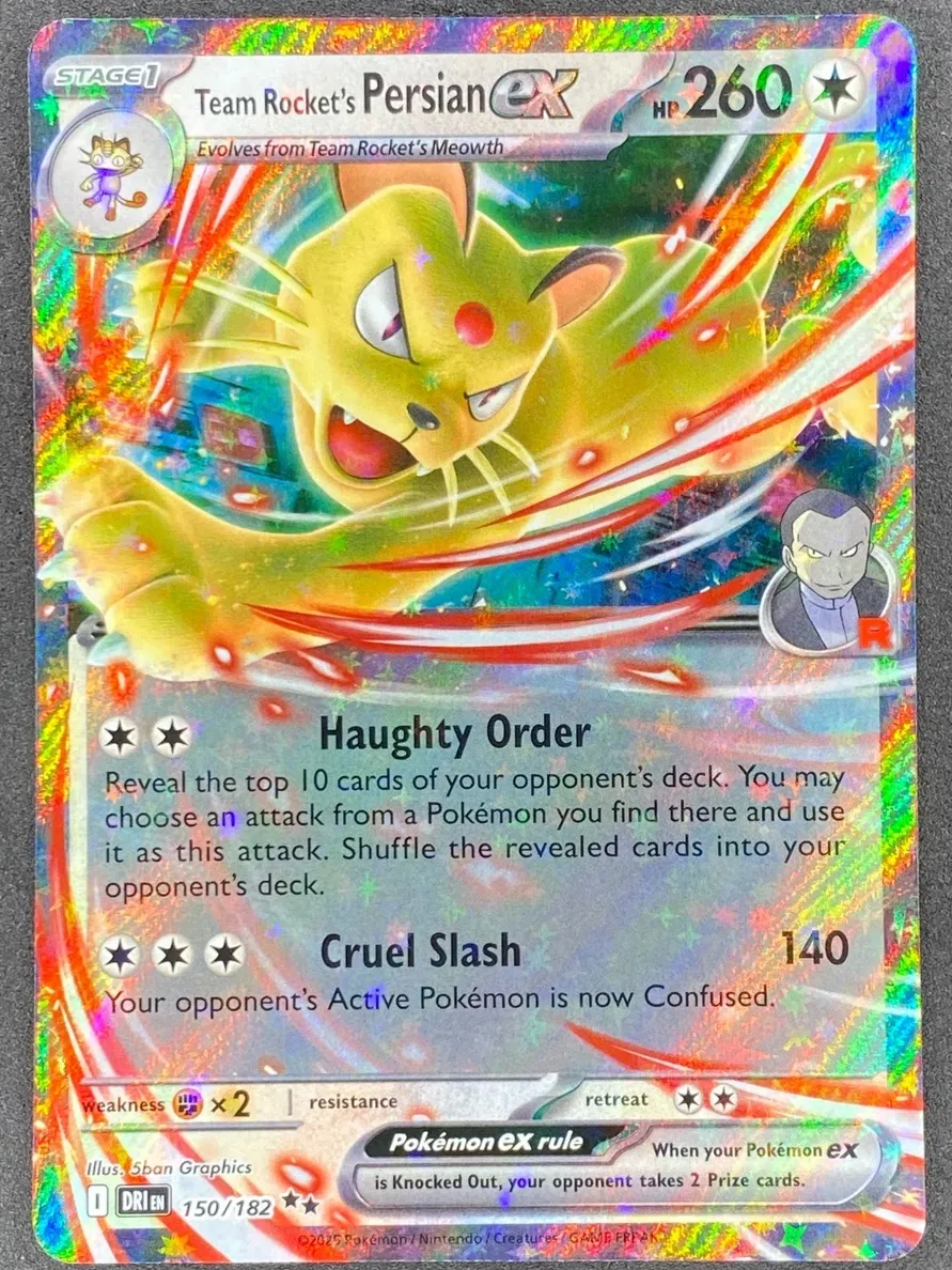 Team Rocket's Persian EX 2025 Pokemon Scarlet & Violet Destined Rivals