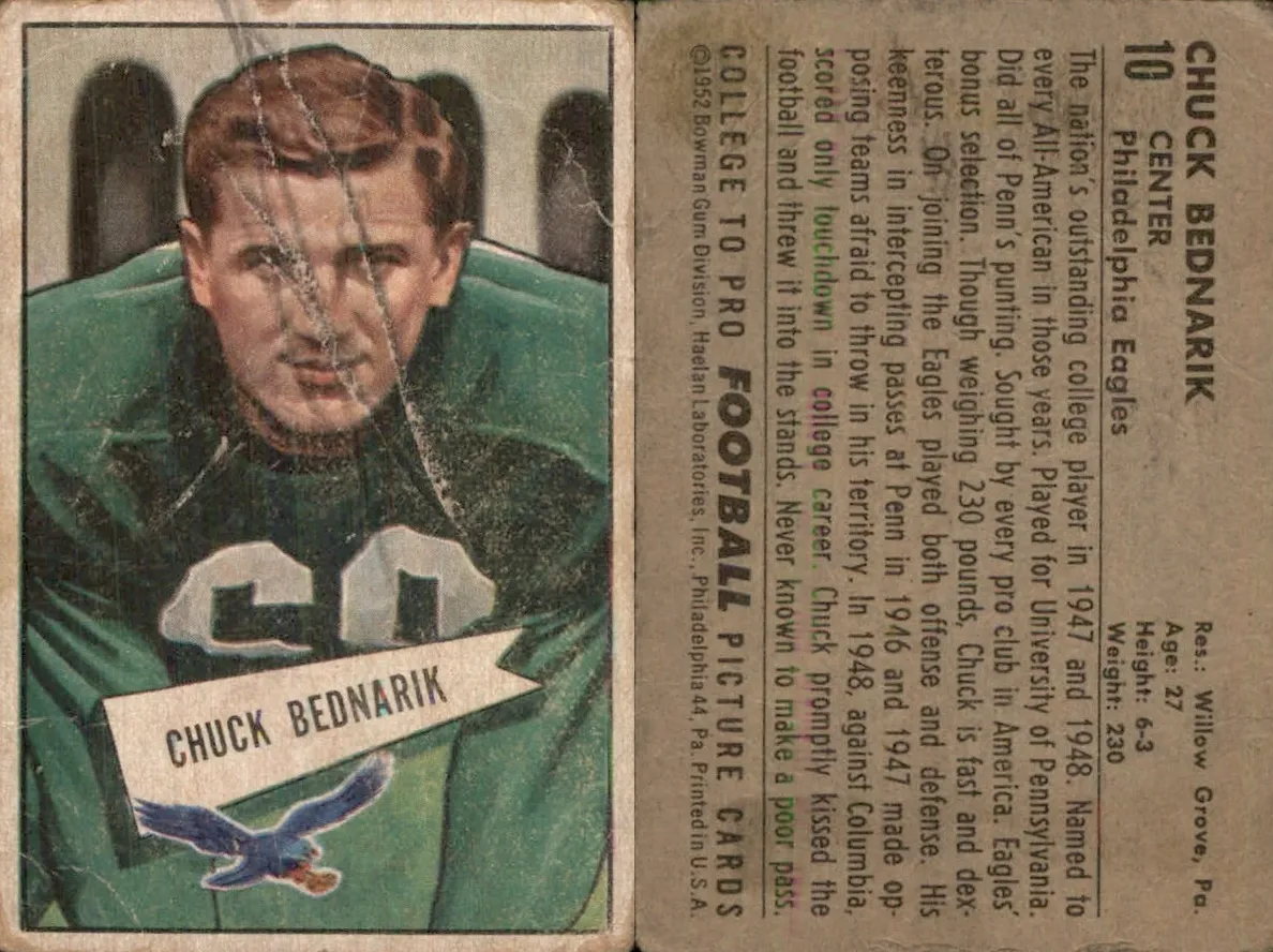1952 Chuck Bednarik #10