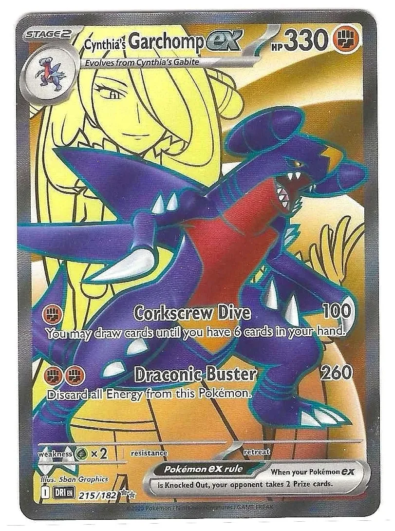 Cynthia's Garchomp EX 2025 Pokemon Scarlet & Violet Destined Rivals
