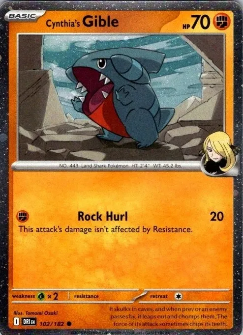 Cynthia's Gible 2025 Pokemon Scarlet & Violet Destined Rivals
