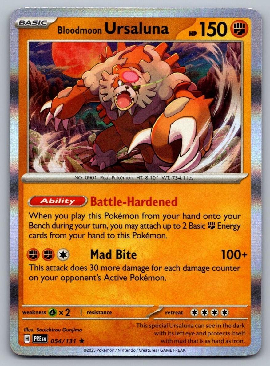 Bloodmoon Ursaluna 2025 Pokemon Scarlet & Violet Prismatic Evolutions
