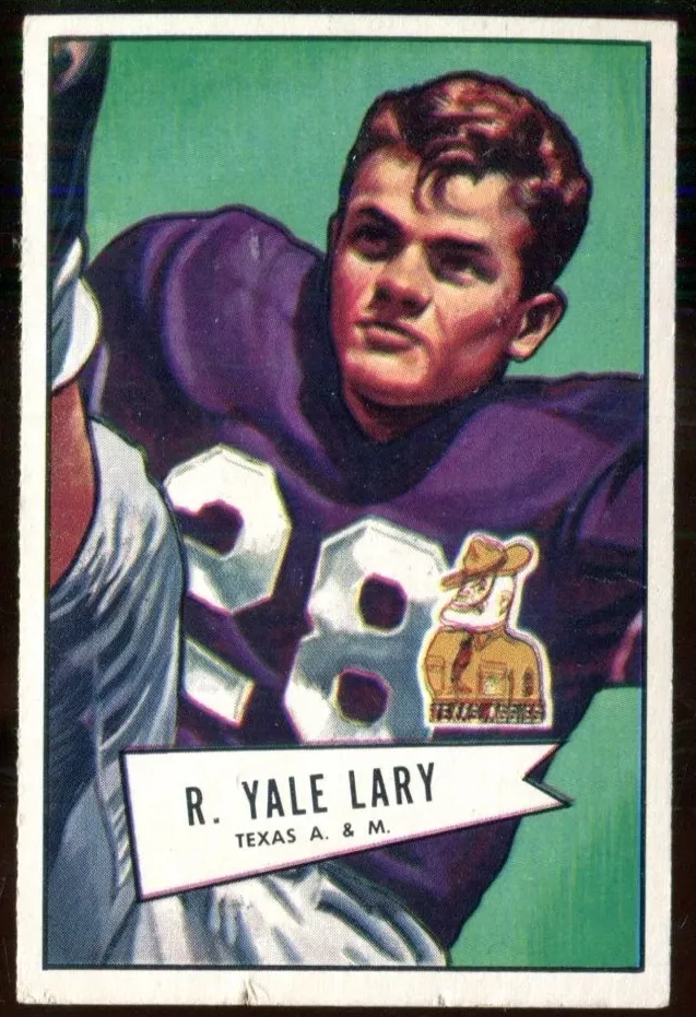 1952 Bowman 1952 Bowman Large #140 Yale Lary front