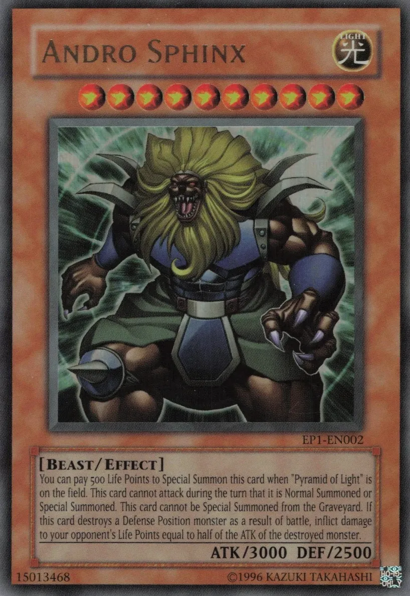 2004 Yu-Gi-Oh EXCLUSIVE PACK #EN002 Andro Sphinx front