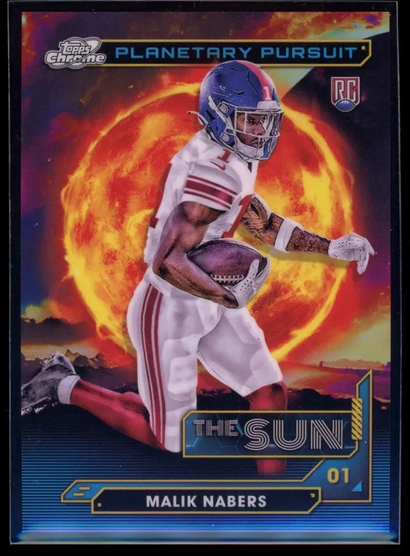 Malik Nabers 2024 Topps Chrome Football card