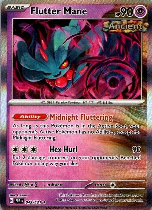 Flutter Mane 2025 Pokemon Scarlet & Violet Prismatic Evolutions