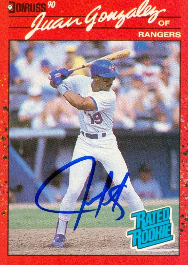 1990 Juan Gonzalez [Auto] #33