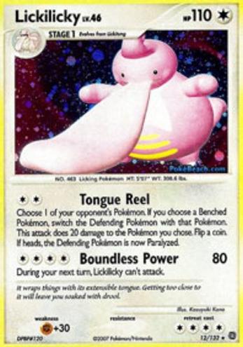 Lickilicky 2007 Pokemon Diamond & Pearl Secret Wonders