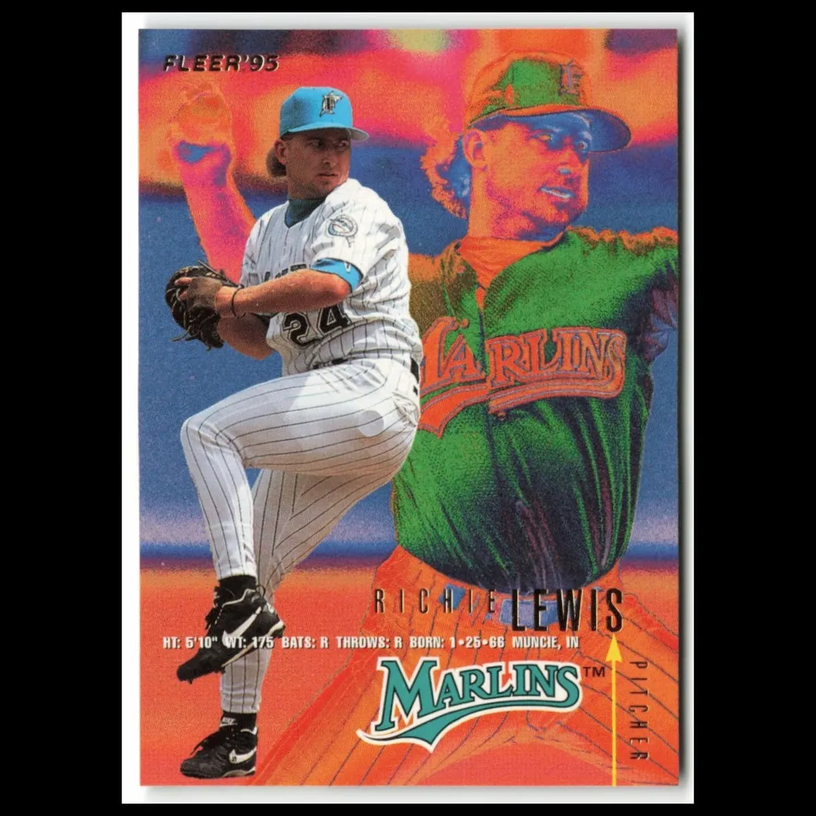 1995 Fleer Richie Lewis #335 card