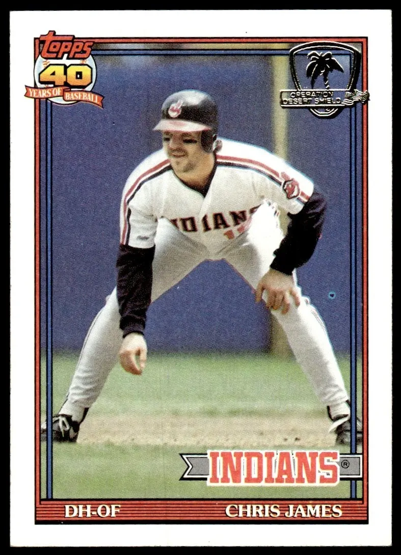 1991 Topps Chris James #494 card