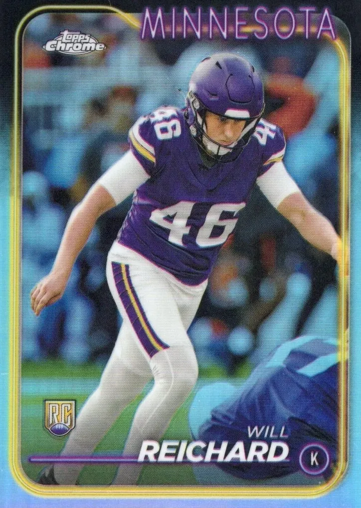 Will Reichard 2024 Topps Chrome Football card