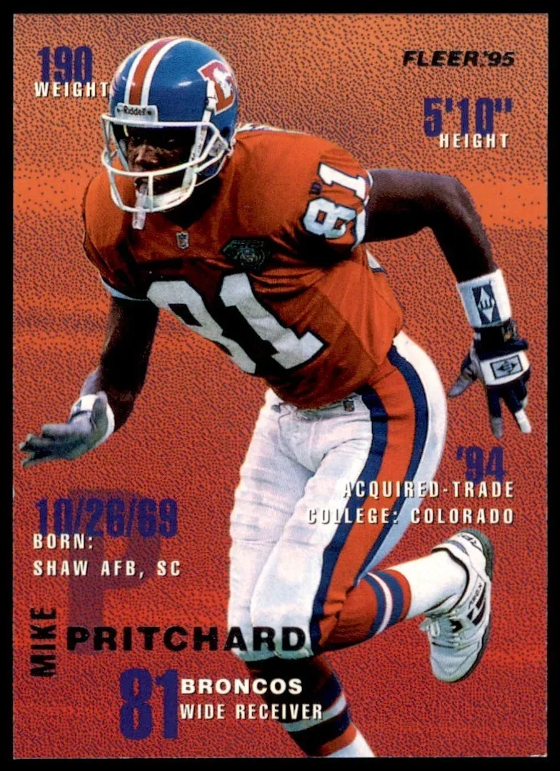 1995 Fleer Mike Pritchard #115 card