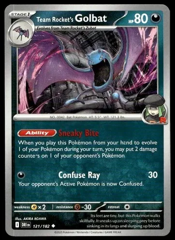 Team Rocket's Golbat 2025 Pokemon Scarlet & Violet Destined Rivals