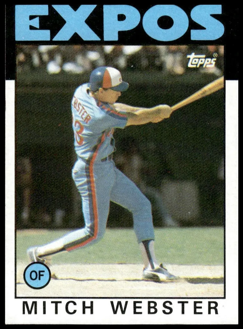 1986 Topps Mitch Webster #629 card