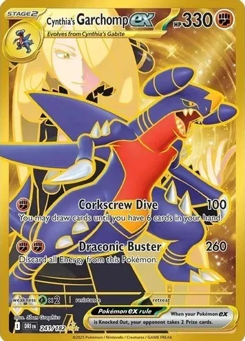 Cynthia's Garchomp EX 2025 Pokemon Scarlet & Violet Destined Rivals