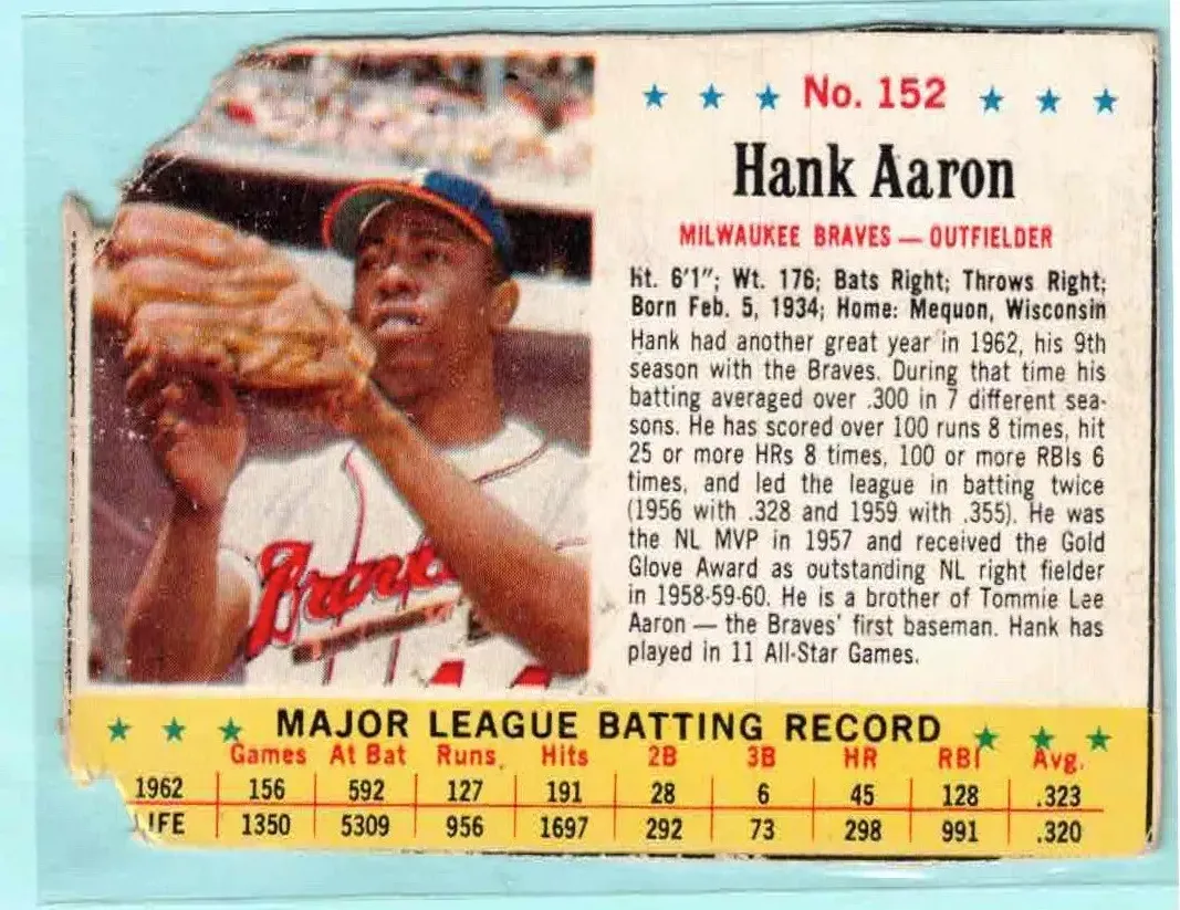 1963 Hank Aaron #152