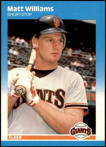 1987 Fleer Update Matt Williams #U-129 card