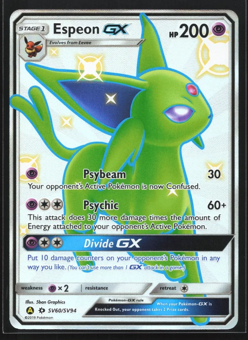 Espeon GX 2019 Pokemon Sun & Moon Hidden Fates