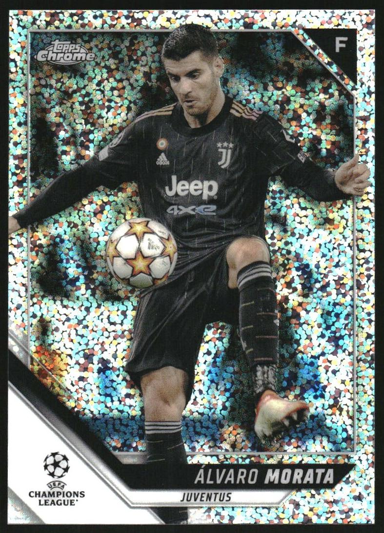 2021 Topps Chrome UEFA Champions League Alvaro Morata [Blue] #101 card