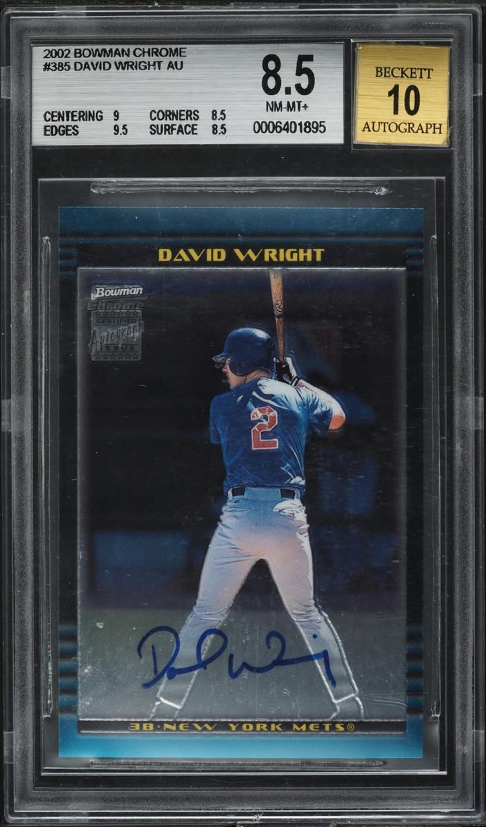 David Wright 2002 Bowman Chrome Baseball 385 Base image