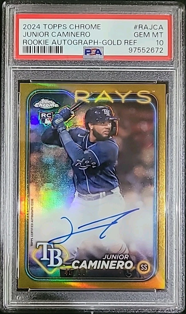 2024 Topps Chrome Baseball Gold Junior Caminero #RA-JCA
