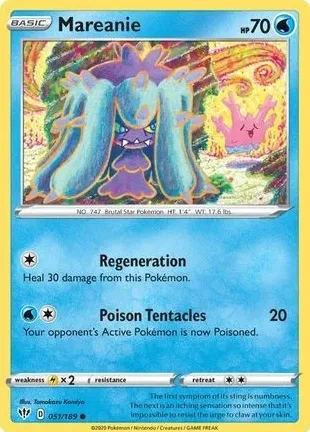 Mareanie 2020 Pokemon Sword & Shield Darkness Ablaze