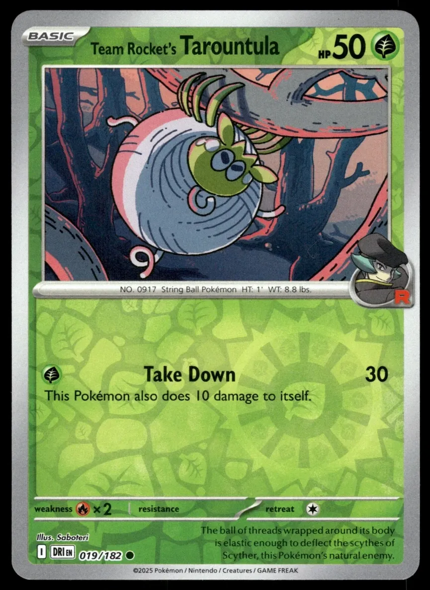 Team Rocket's Tarountula 2025 Pokemon Scarlet & Violet Destined Rivals