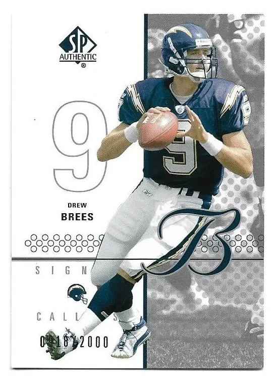 2002 SP Authentic Drew Brees [] #101 card