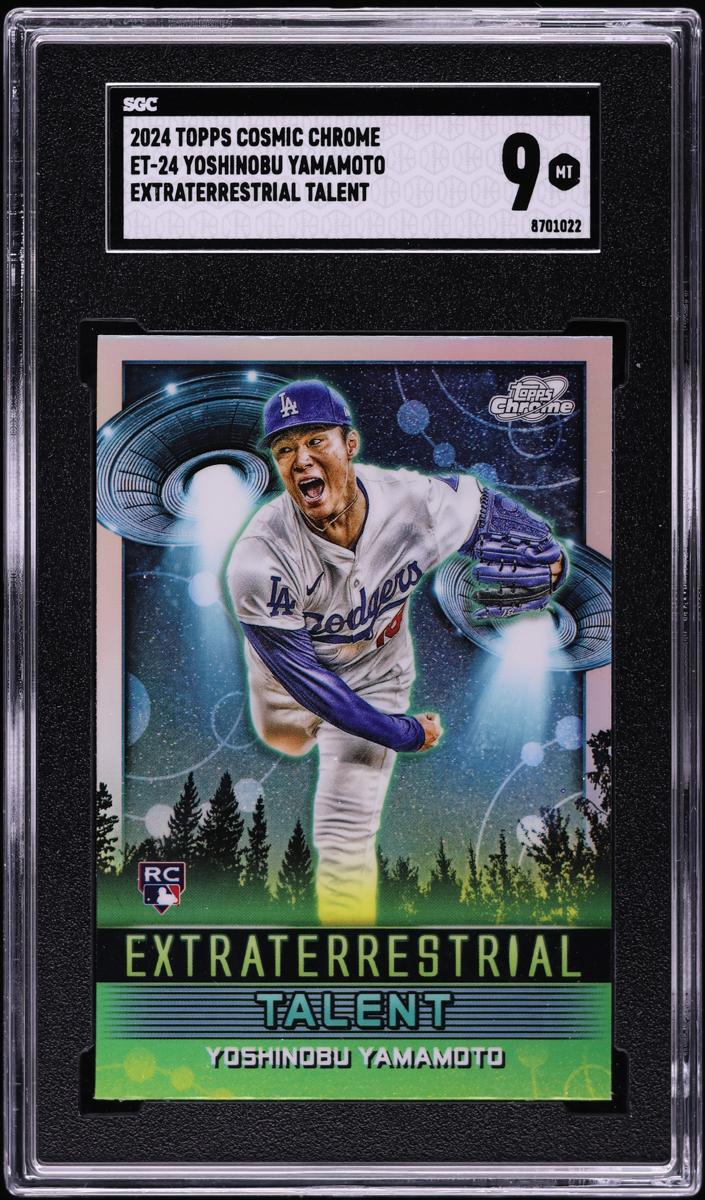 Yoshinobu Yamamoto 2024 Topps Cosmic Chrome Extraterrestrial Talent Baseball
