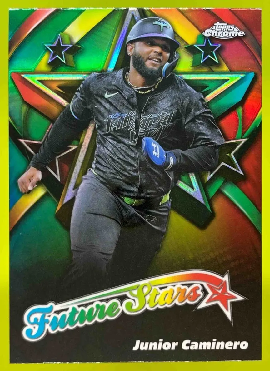 Junior Caminero 2025 Topps Chrome Baseball card