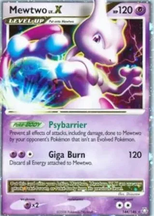 Mewtwo LV. X 2008 Pokemon Diamond & Pearl Legends Awakened