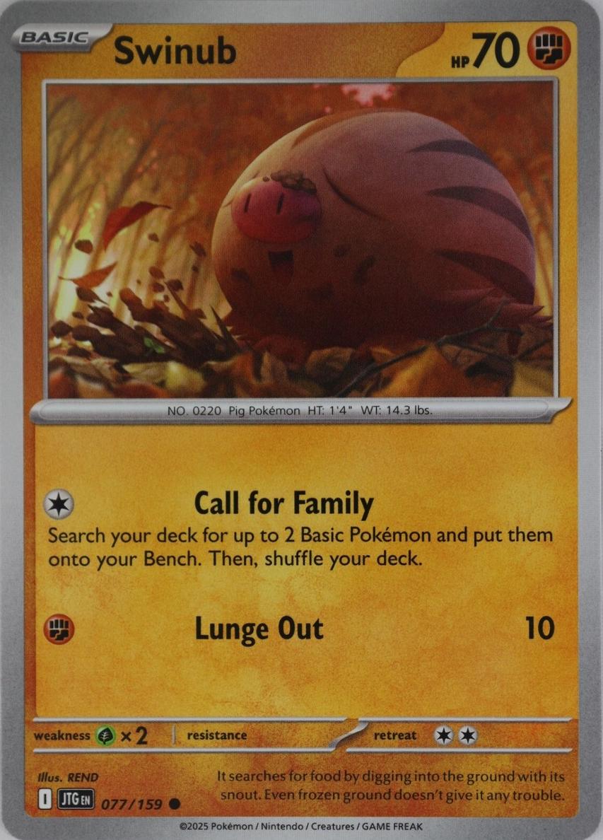 Swinub 2025 Pokemon Scarlet & Violet Journey Together