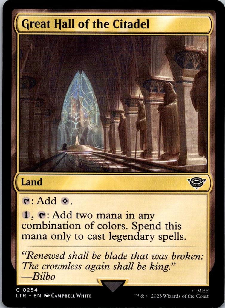 Great Hall of the Citadel - 2023 Magic The Gathering Lord of Rings: Tales of Middle-earth