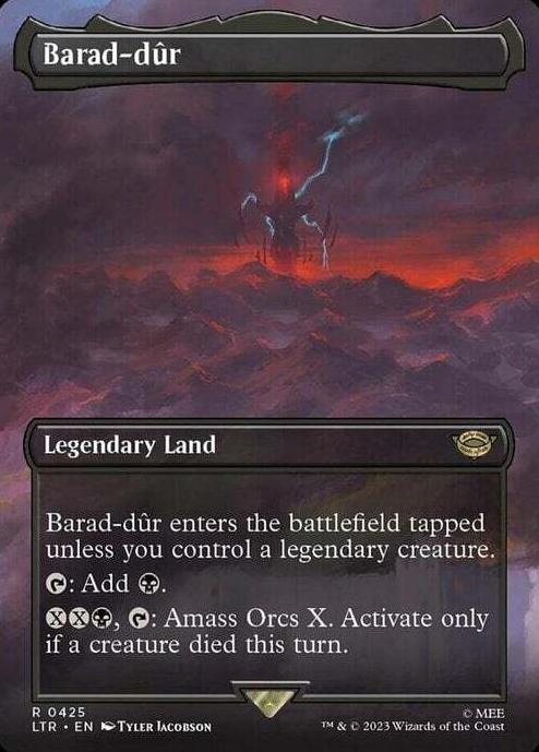 2023 Barad-Dur [Borderless Foil] #425