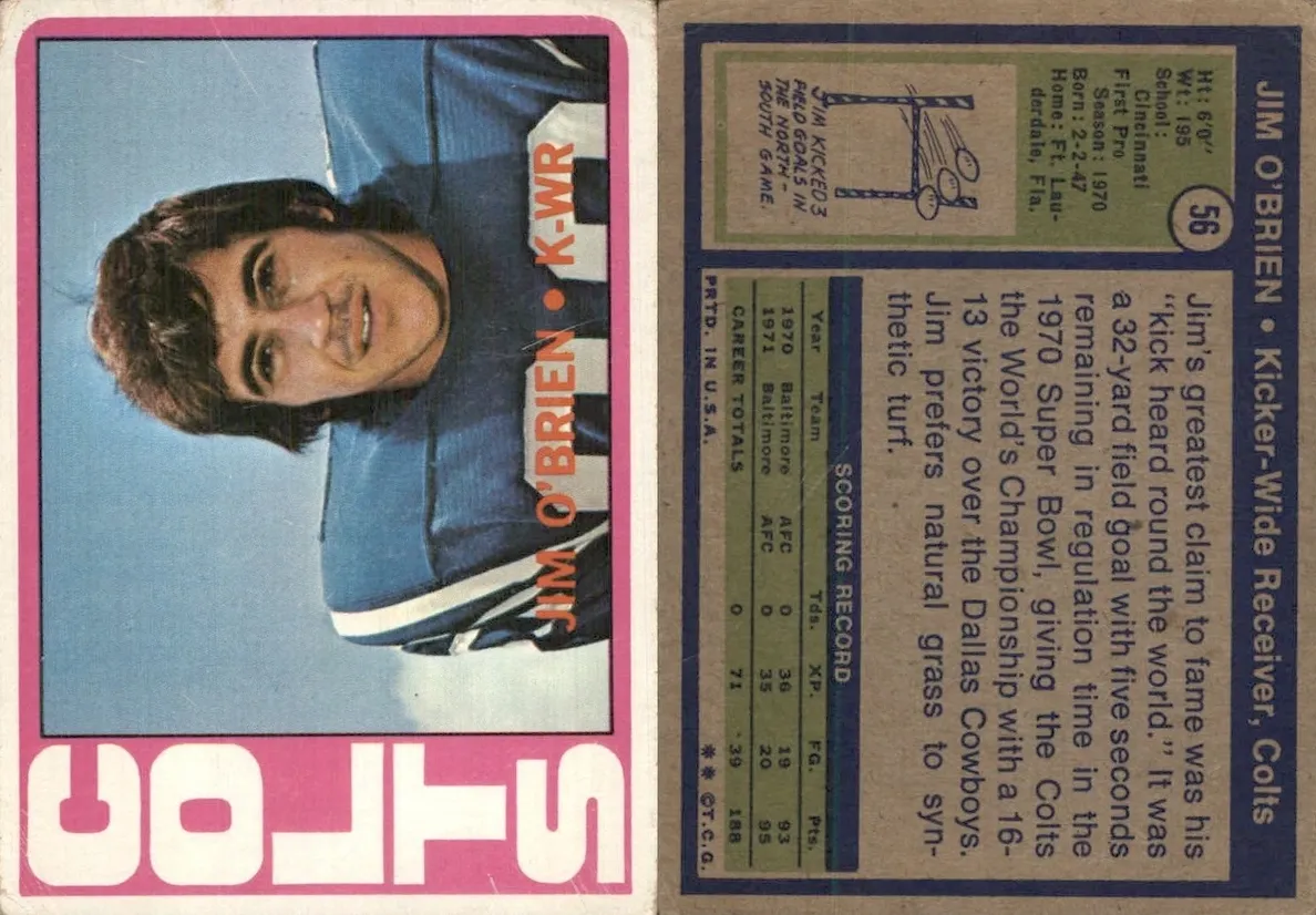 1972 Topps Jim O'Brien #56 card