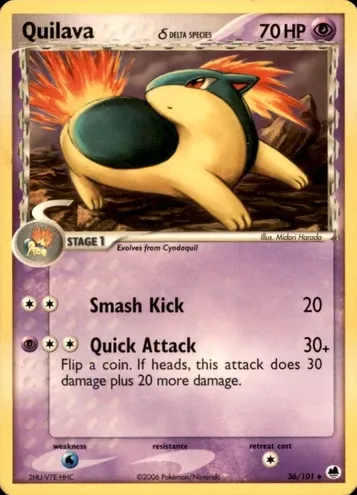 Quilava 2006 Pokemon EX Dragon Frontiers