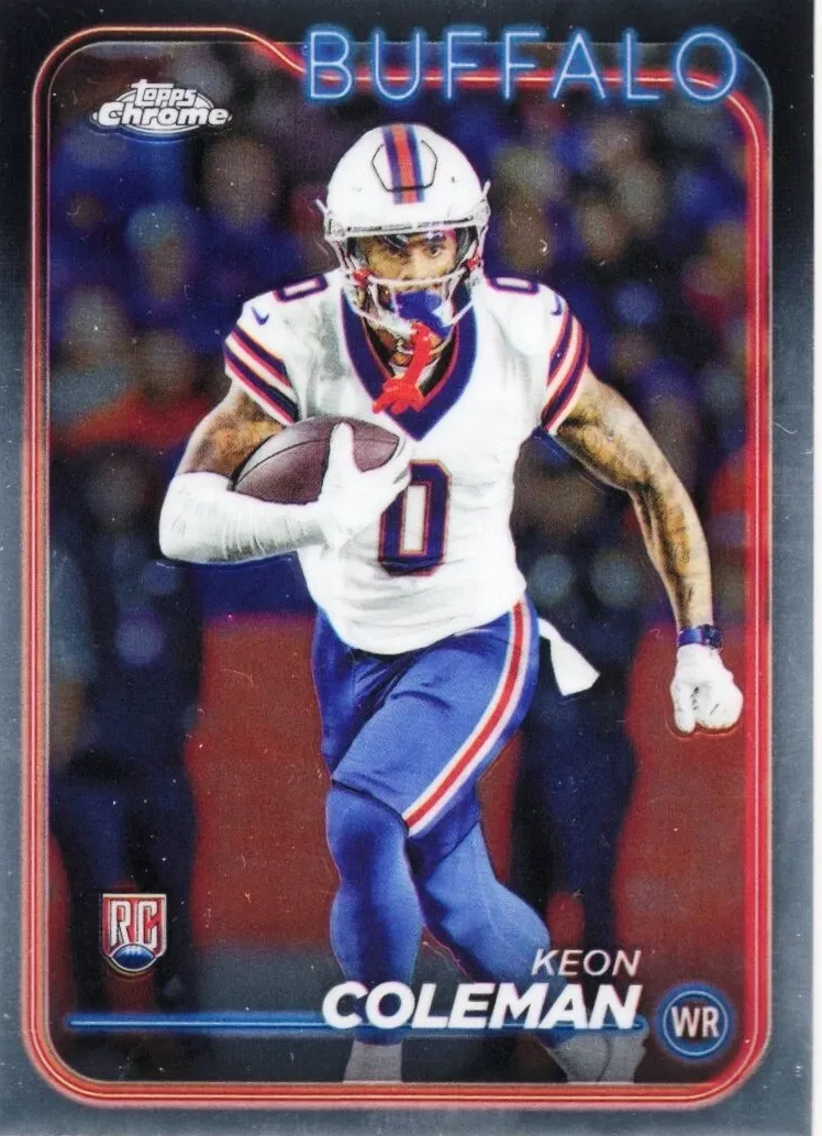 Keon Coleman 2024 Topps Chrome Football card