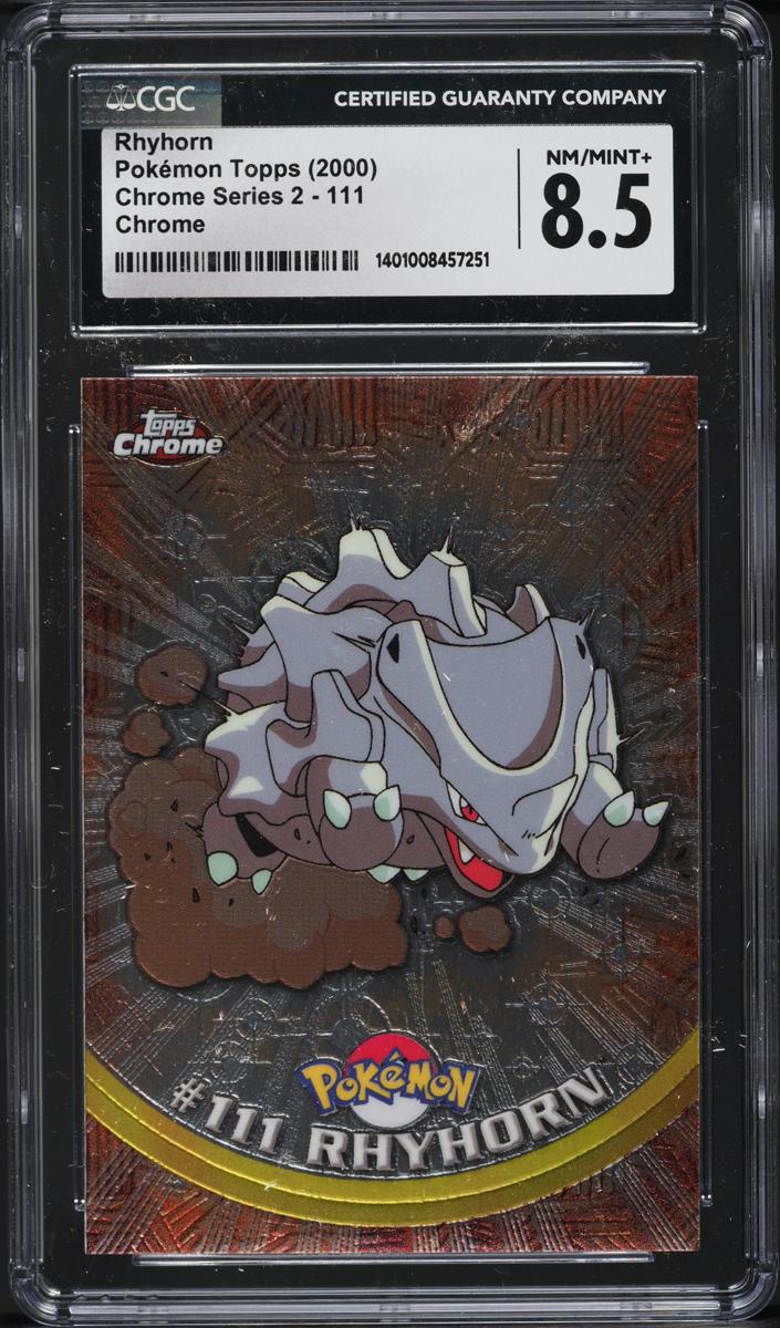 Rhyhorn 2000 Topps Chrome Pokemon