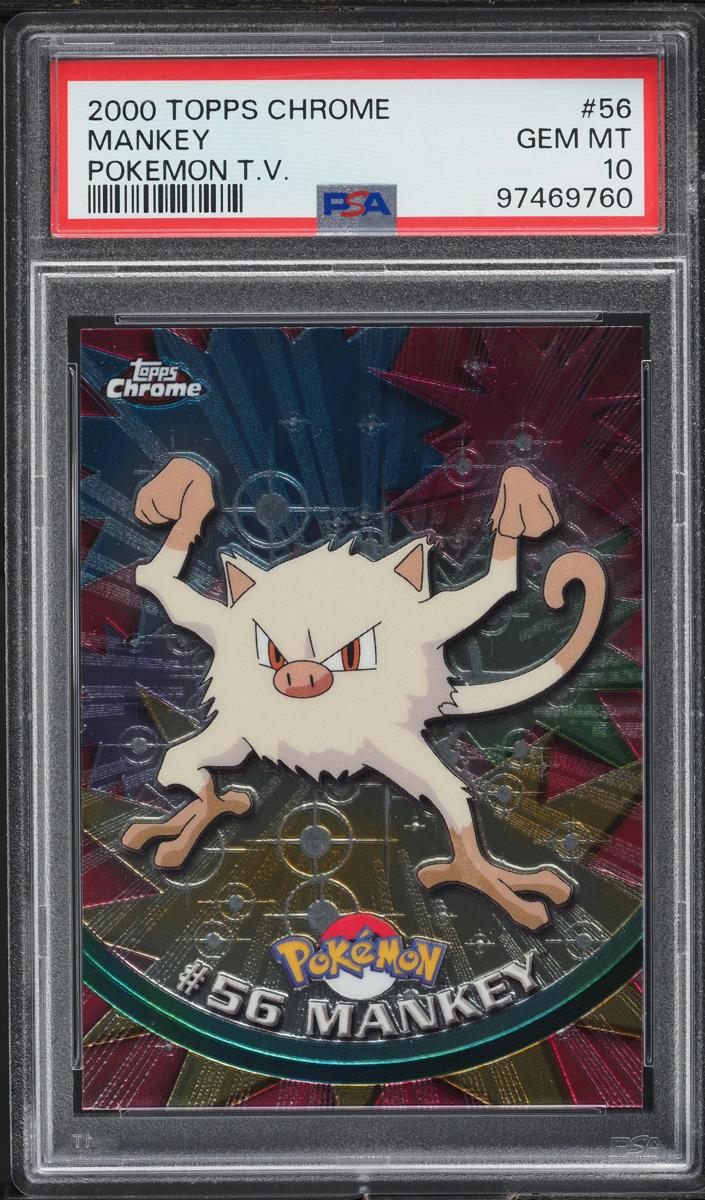 Mankey 2000 Topps Chrome Pokemon