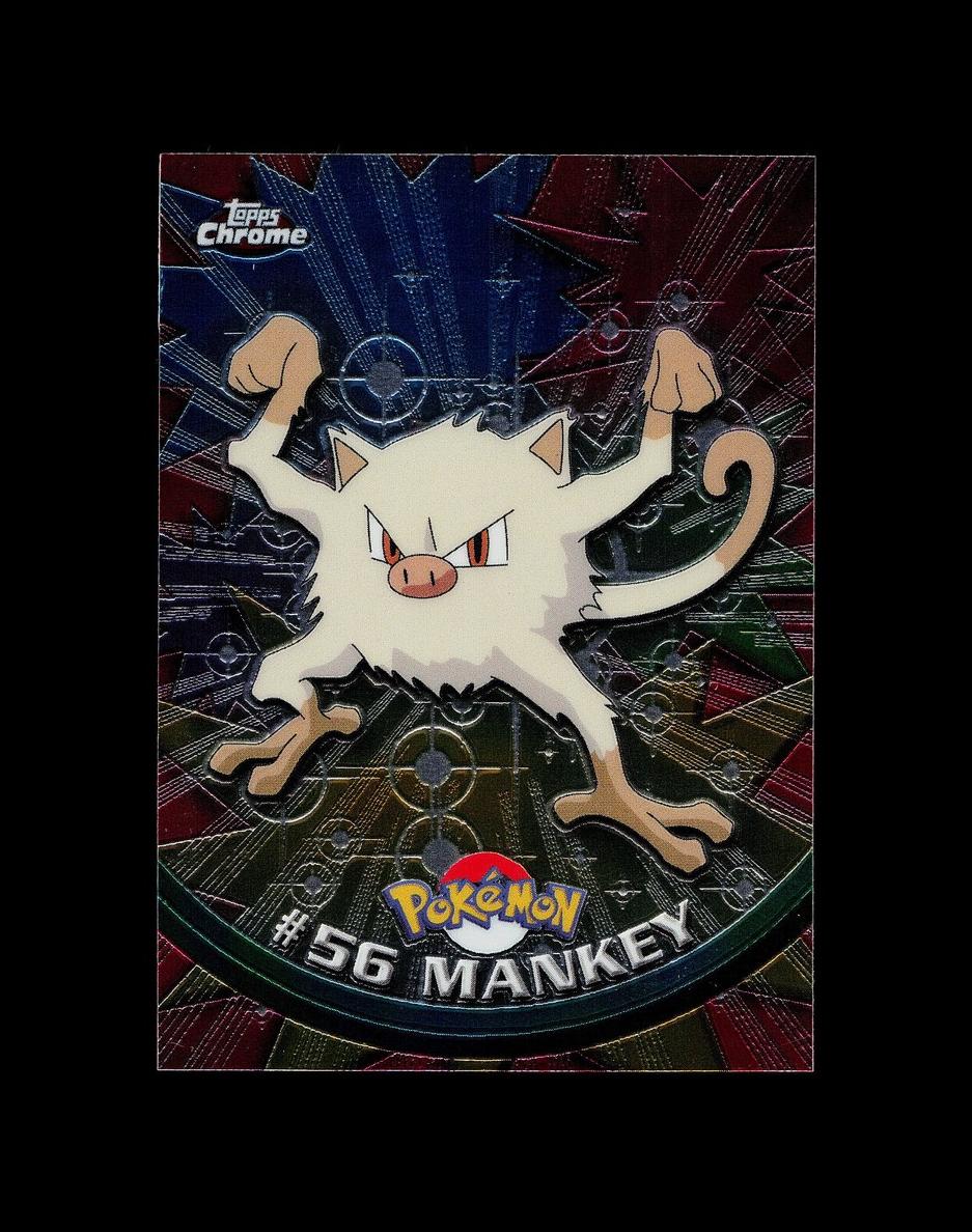 Mankey 2000 Topps Chrome Pokemon
