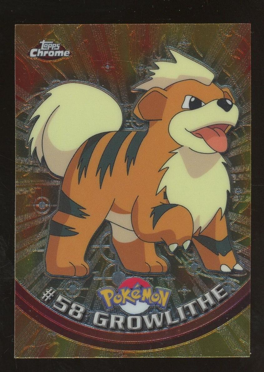 Growlithe 2000 Topps Chrome Pokemon