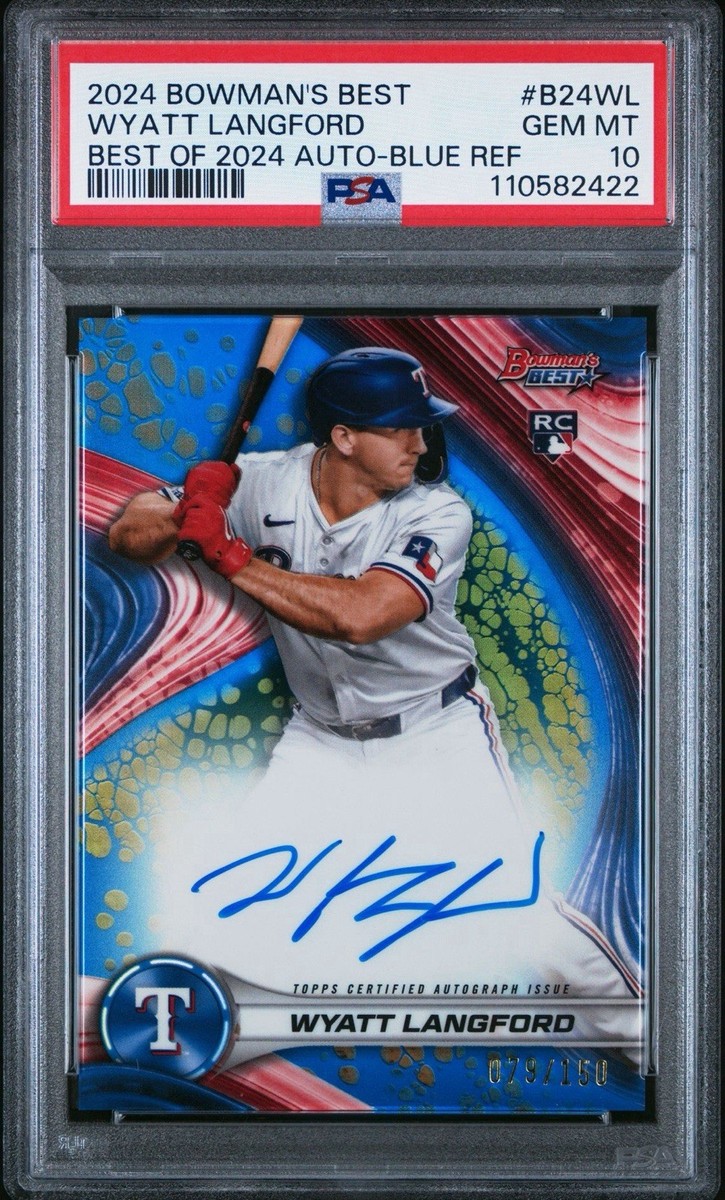 2024 Bowman's Best Baseball Blue Wyatt Langford #B24-WL PSA 9