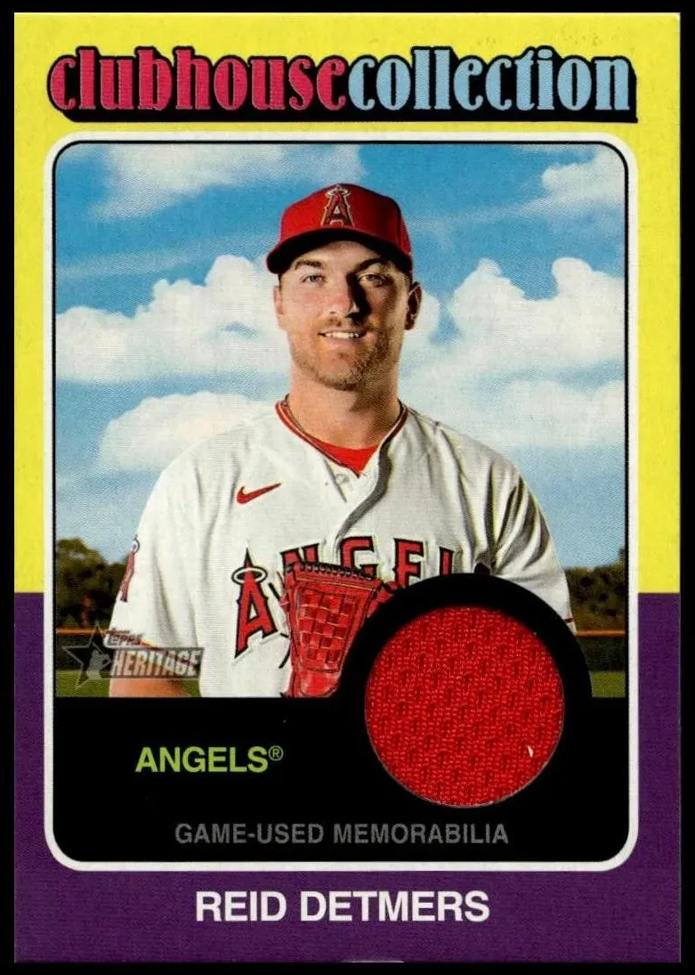 Reid Detmers 2024 Topps Heritage Clubhouse Collection Relics Baseball