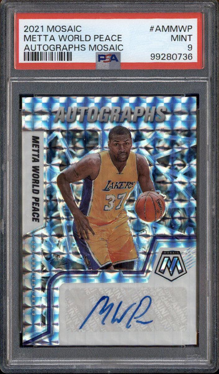 2021 Panini Mosaic Metta World Peace #AM-MWP card